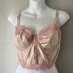 Victoria's Secret Blush Pink Bra with Lace Trim and Underwire Support